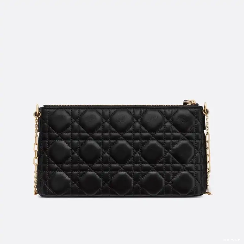 Cheap Dior Bag Black Dior Cannage Midi Mini Lambskin Bag 0509